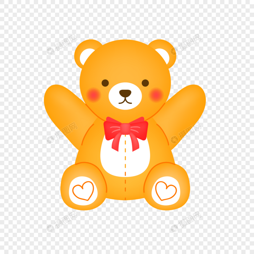 可爱黄色玩具熊图片