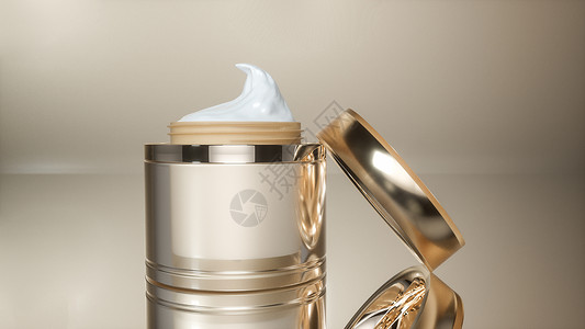 玻璃罐牛奶化妆品样机展示设计图片