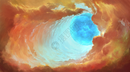光柱星云漩涡梦幻星云设计图片