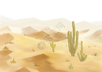 土地插画沙漠背景设计图片
