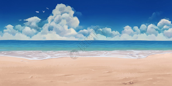 沙滩风景背景图片