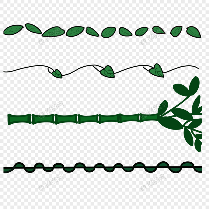 绿色植物分割线图片