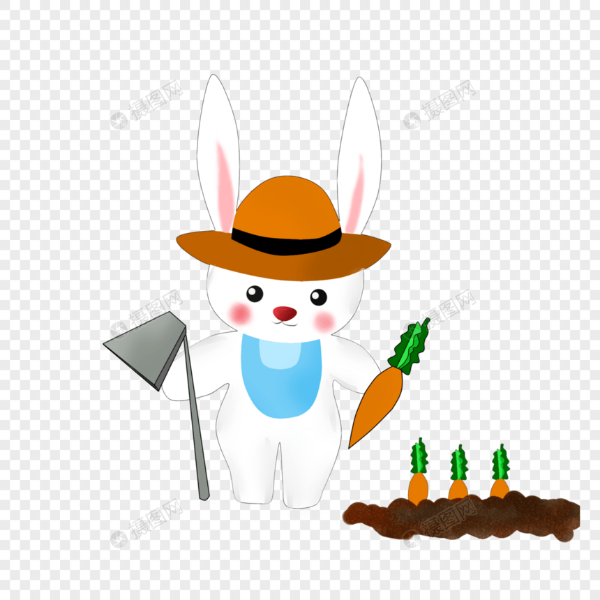 拔萝卜的小兔子图片