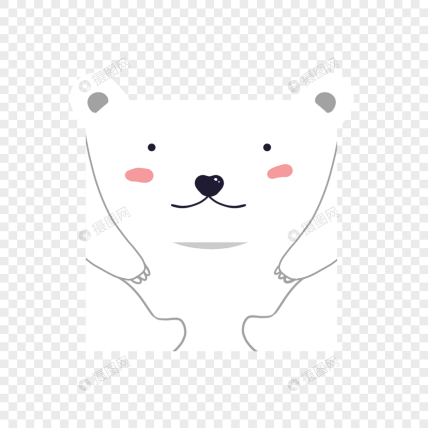 Q版北极熊方块图片