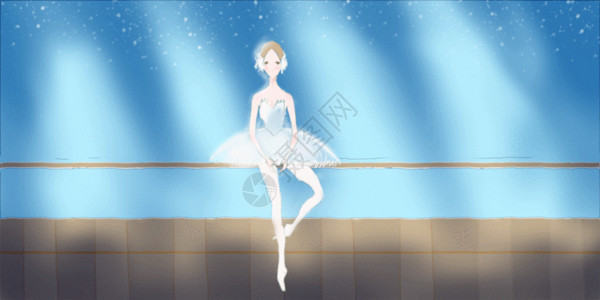 舞蹈背景板芭蕾女孩GIF高清图片