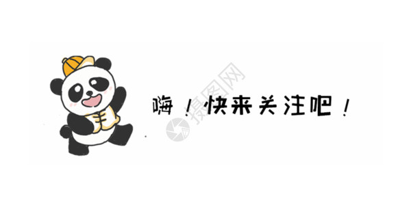 卡通可爱小动物手绘小熊猫点击关注 GIF高清图片