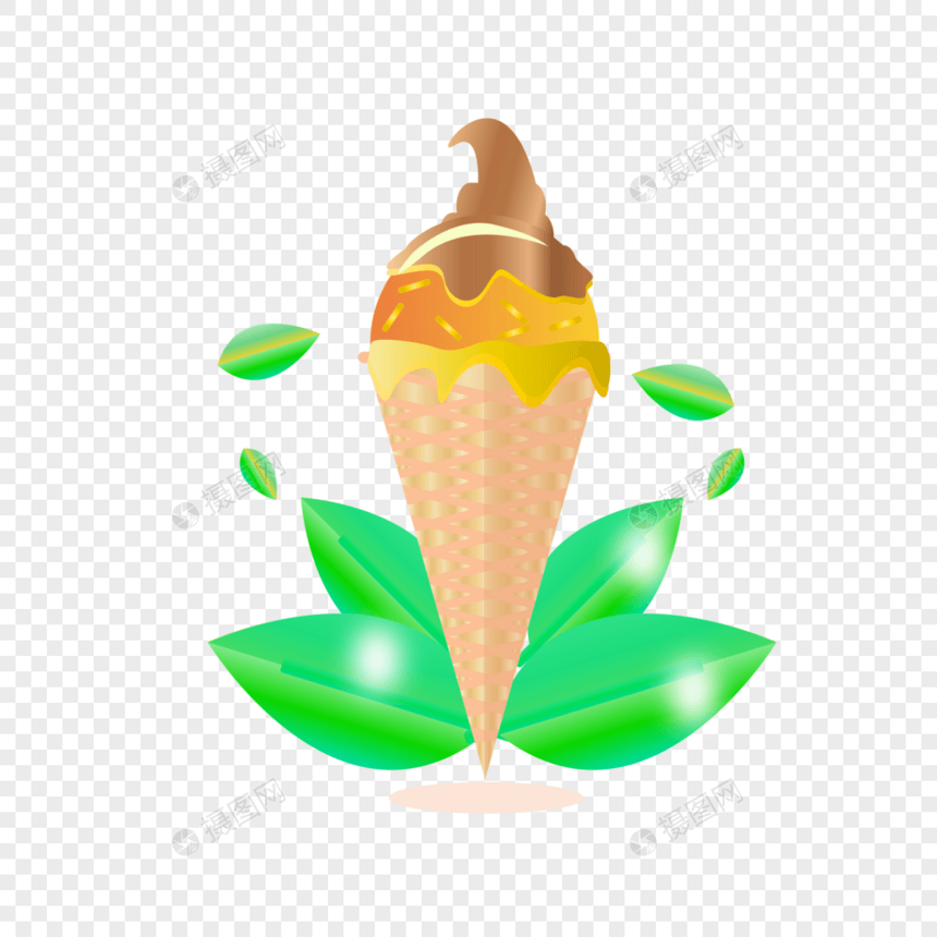 夏季小清新冰淇凌图片
