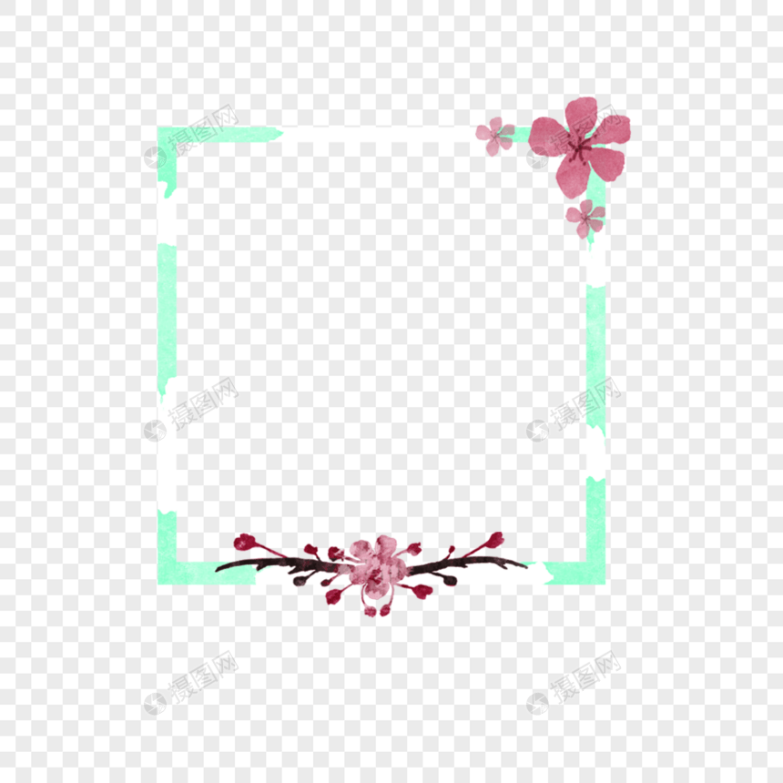 手绘樱花边框图片