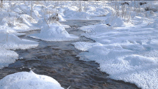 雪地和漂流冰北国风光gif高清图片