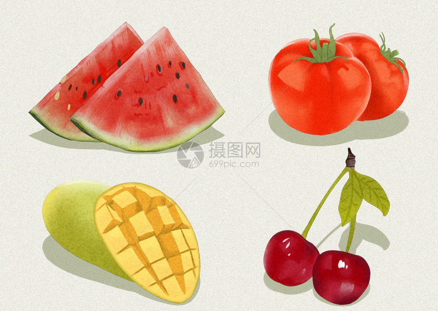 蔬果插画图片