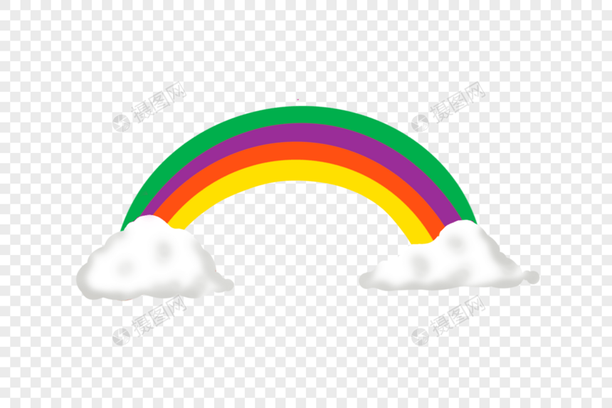 彩虹与云朵图片