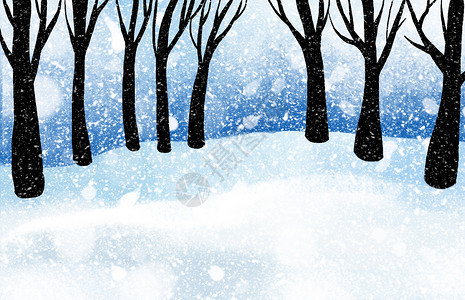 冬日雪景背景图片