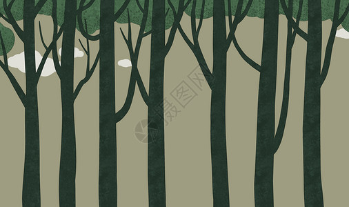 数林插画森林设计图片