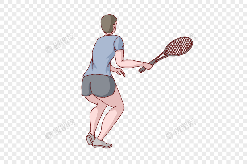 打网球的男性图片