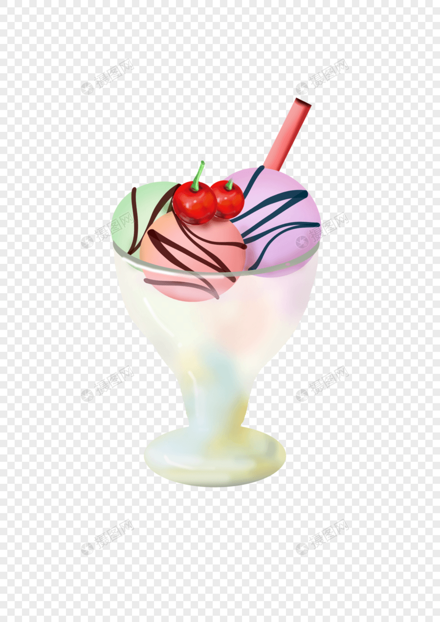 冰淇淋 夏季元素图片