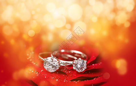 承诺的婚礼戒指设计图片