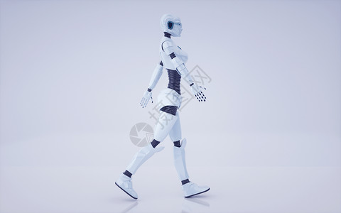 智能机器人行走高清图片