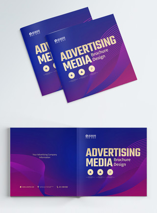 英语宣传素材广告传媒公司商务宣传画册封面模板