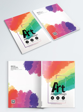 艺术介绍艺术类宣传画册封面设计模板