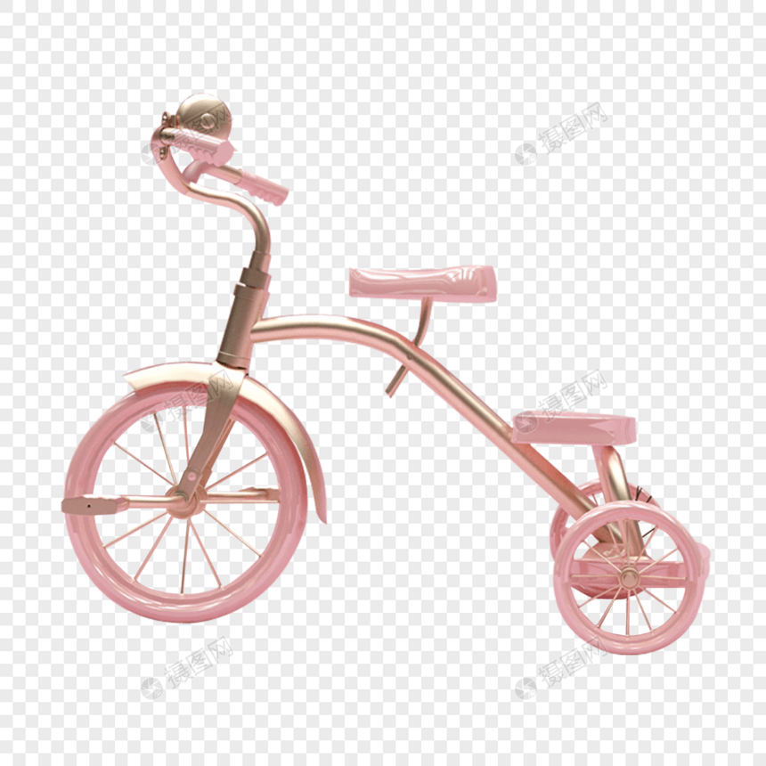 粉色单车图片