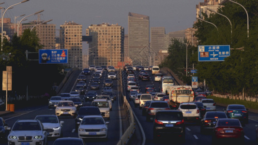 速度运动北京北二环交通gif高清图片