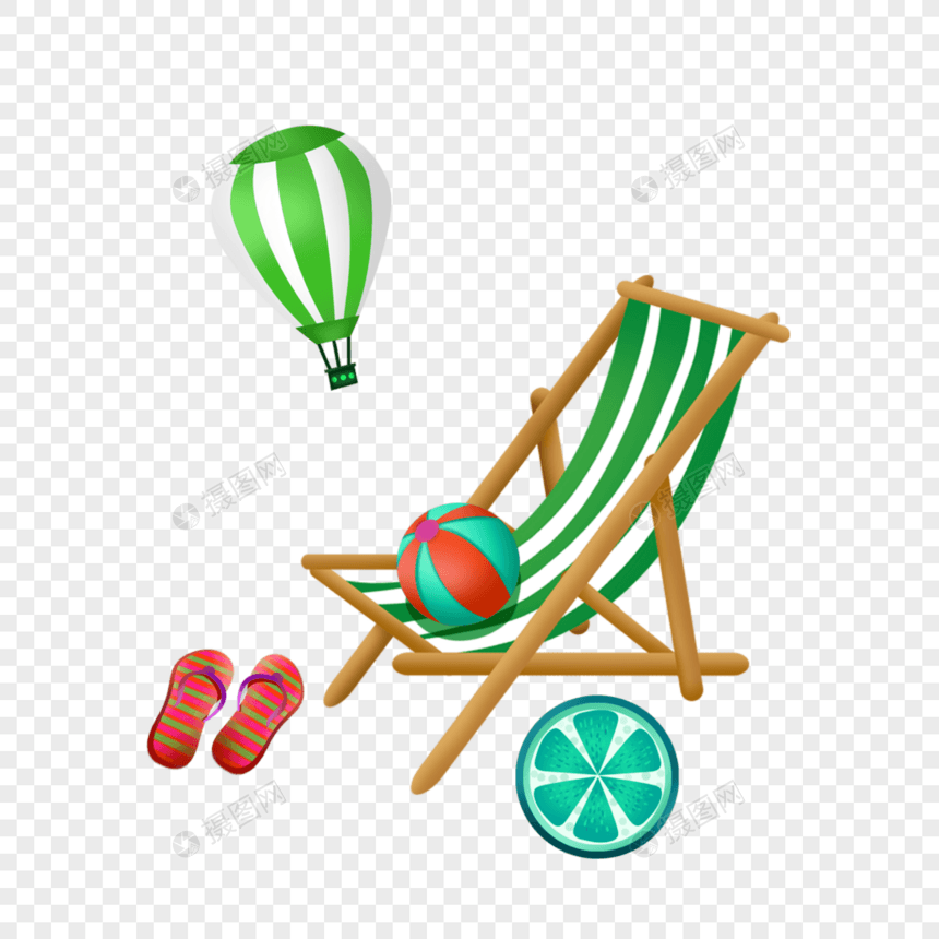 夏季沙滩椅图片