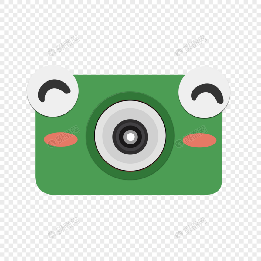 卡通青蛙照相机图片