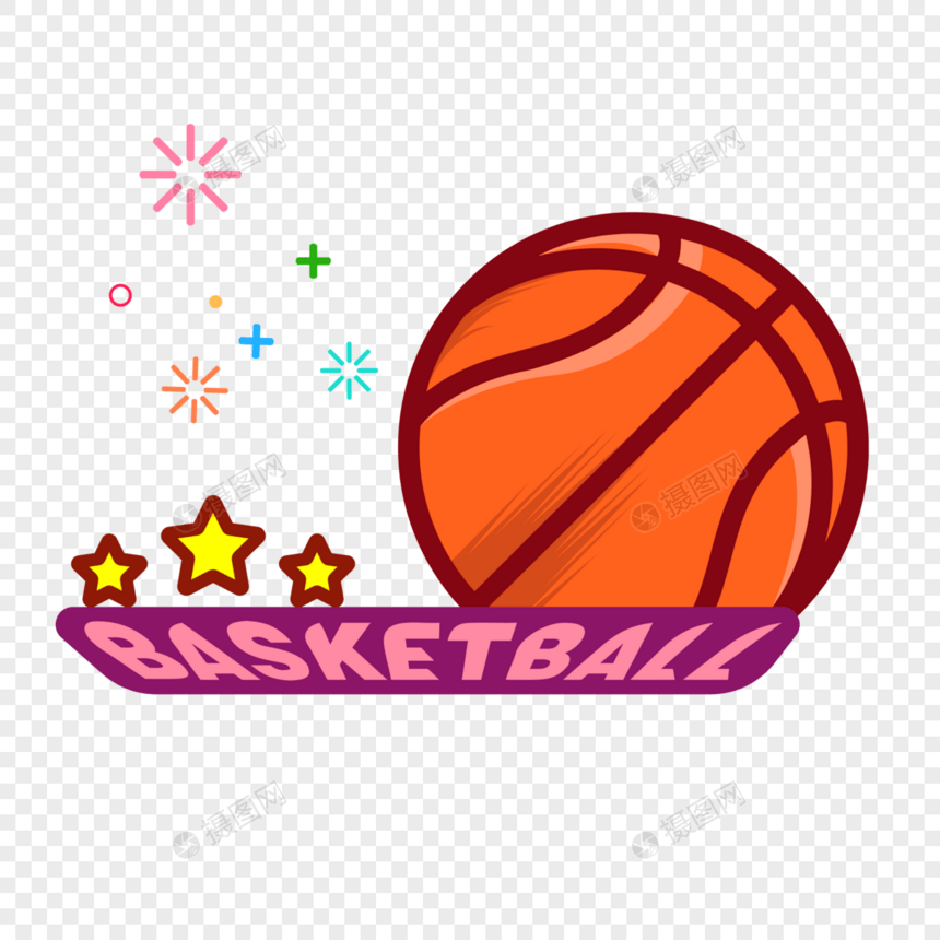 篮球标志MBE风格元素图片