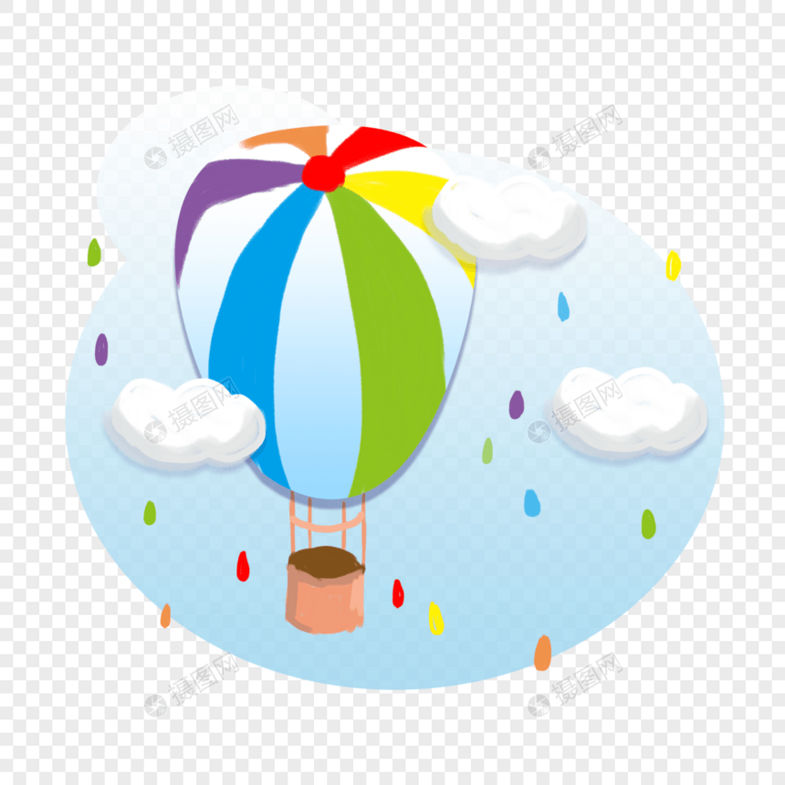 反恐同日彩虹热气球图片