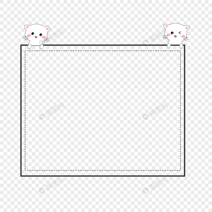 卡通动物装饰边框图片