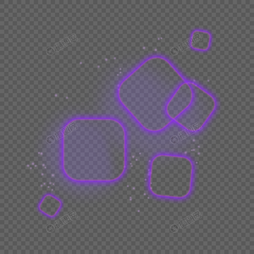 紫色圆角矩形光效图片