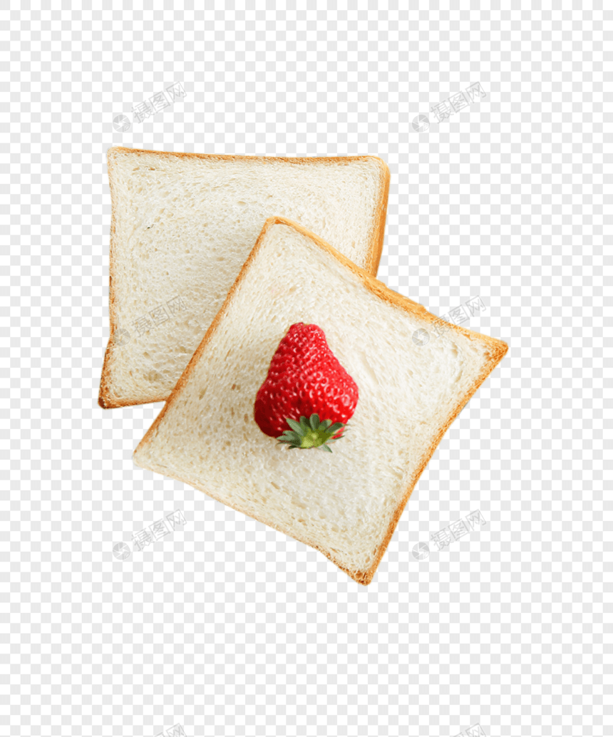 面包和草莓图片