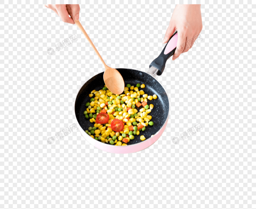 炒玉米粒图片