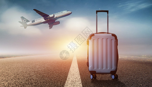 旅游外景行李箱旅行设计图片