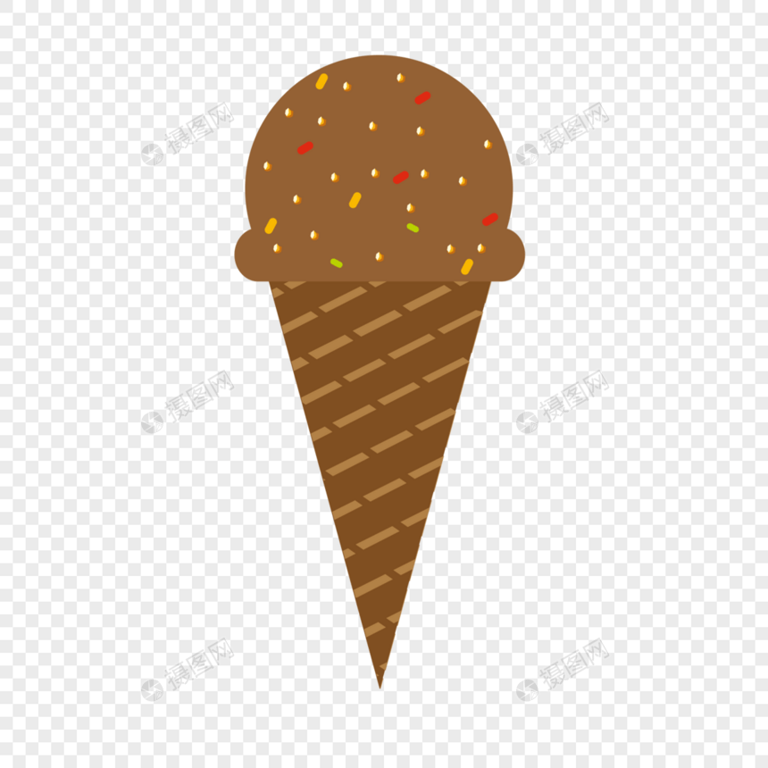 AI夏天冰淇淋矢量元素图片