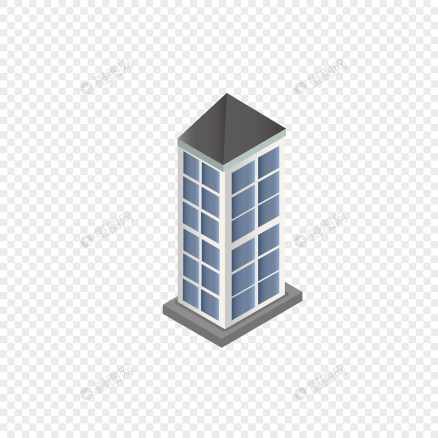 AI矢量图2.5D立体高楼大厦立体高楼图片