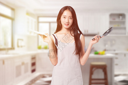 做饭的女人女性烹饪做饭设计图片