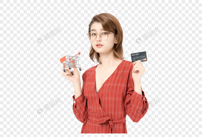 女性刷卡消费图片