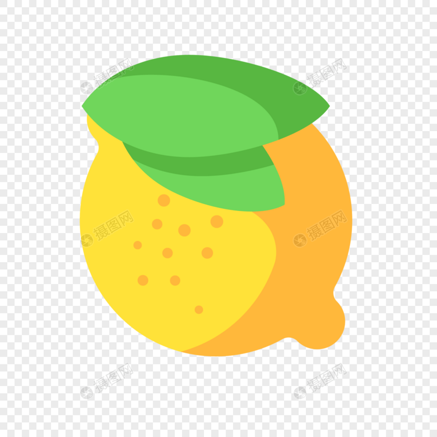 矢量水果插画柠檬图片