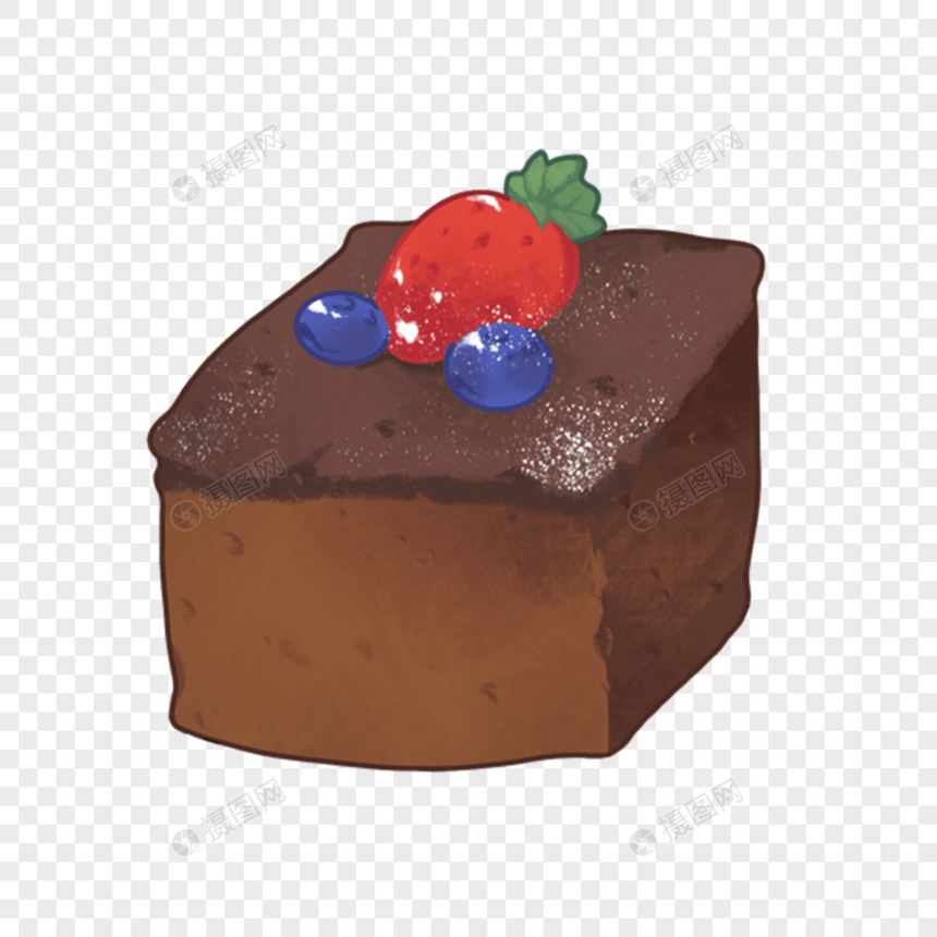 松软草莓巧克力蛋糕图片