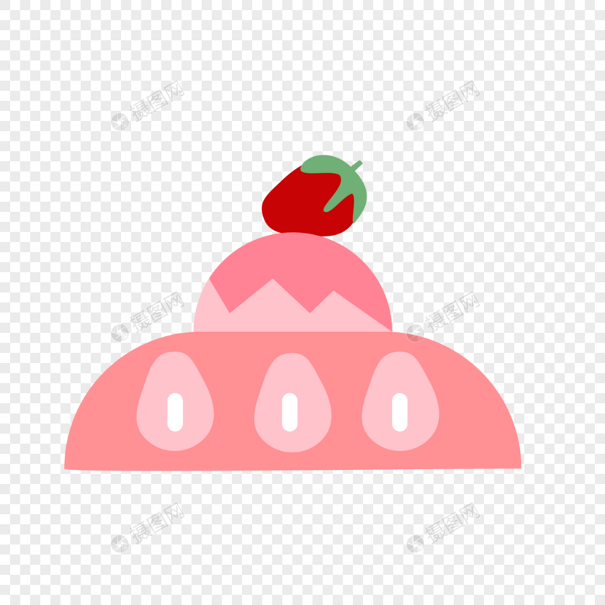 美味的粉色小蛋糕图片