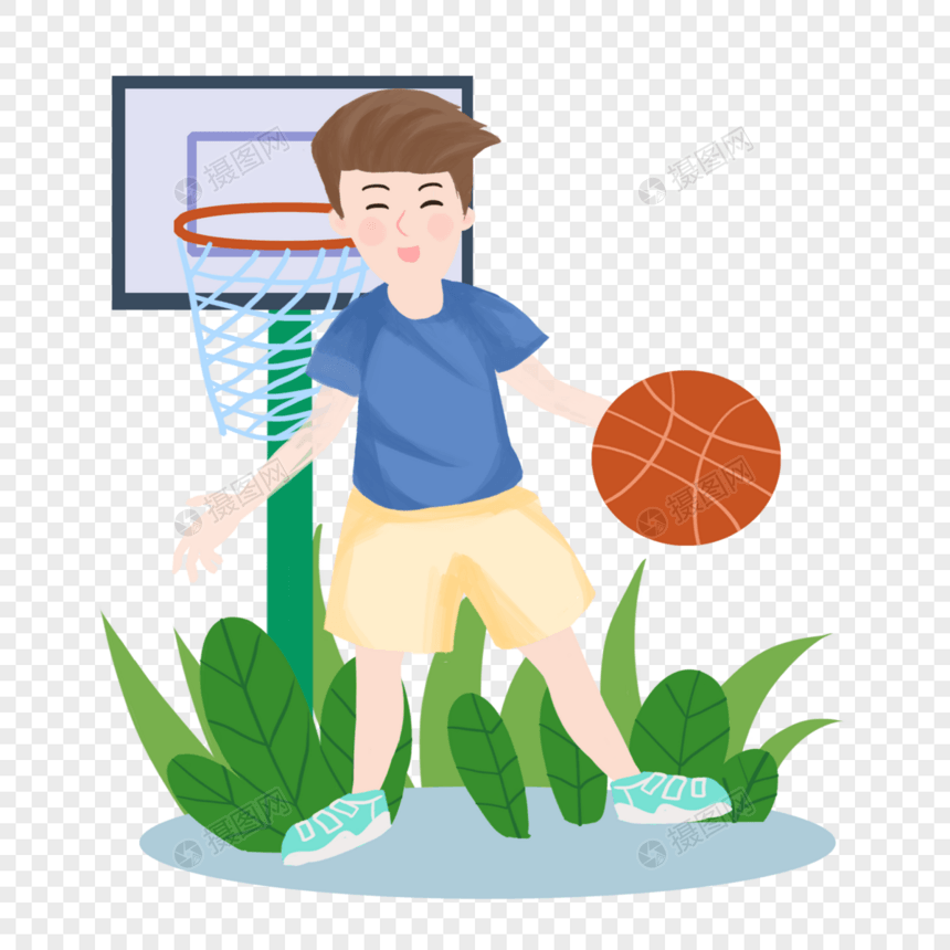 打篮球的男孩图片