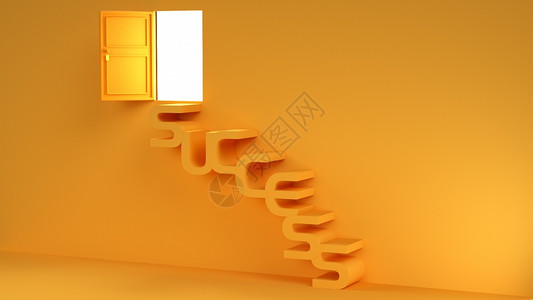 门插画抽象楼梯模型设计图片