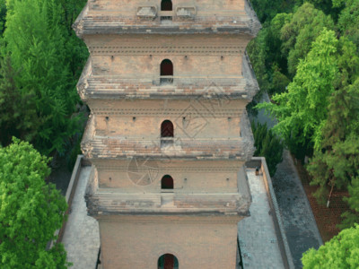 尼泊尔佛教寺庙航拍旅游景区小雁塔GIF高清图片