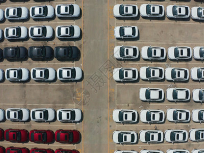 制造汽车汽车展示航拍GIF高清图片
