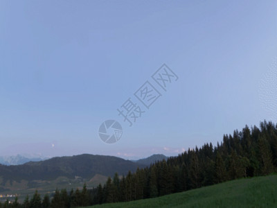山顶日夜间隔摄影GIF高清图片