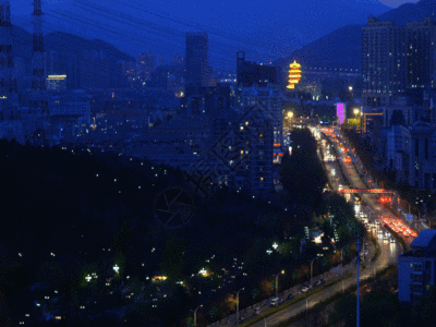 北京门头沟新发展城市延时GIF图片