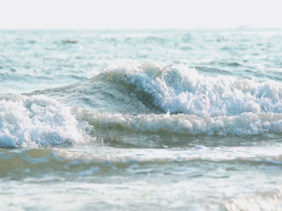 大海海浪浪花GIF图片