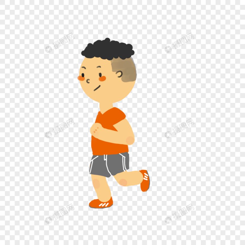 跑步的男孩图片
