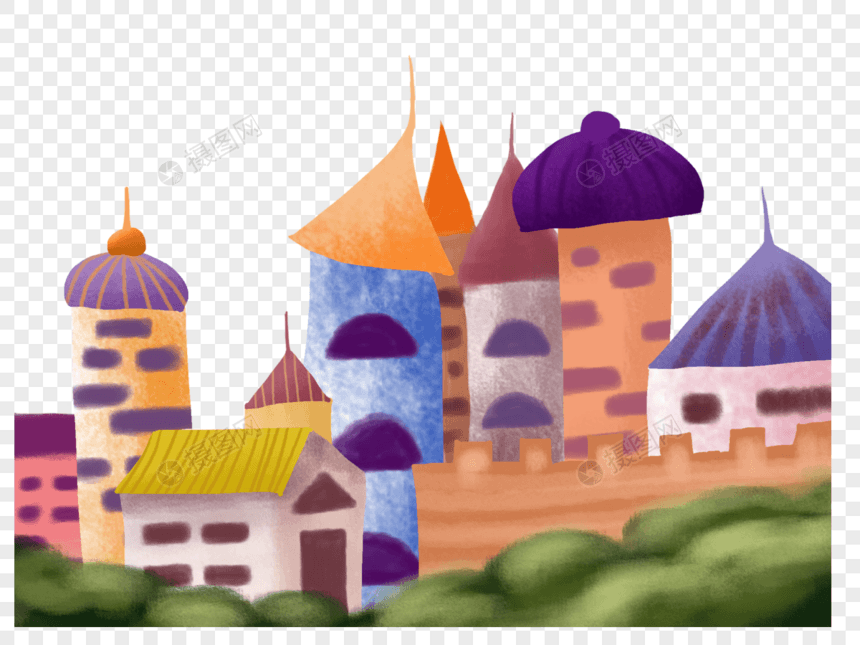 彩色梦幻城堡图片
